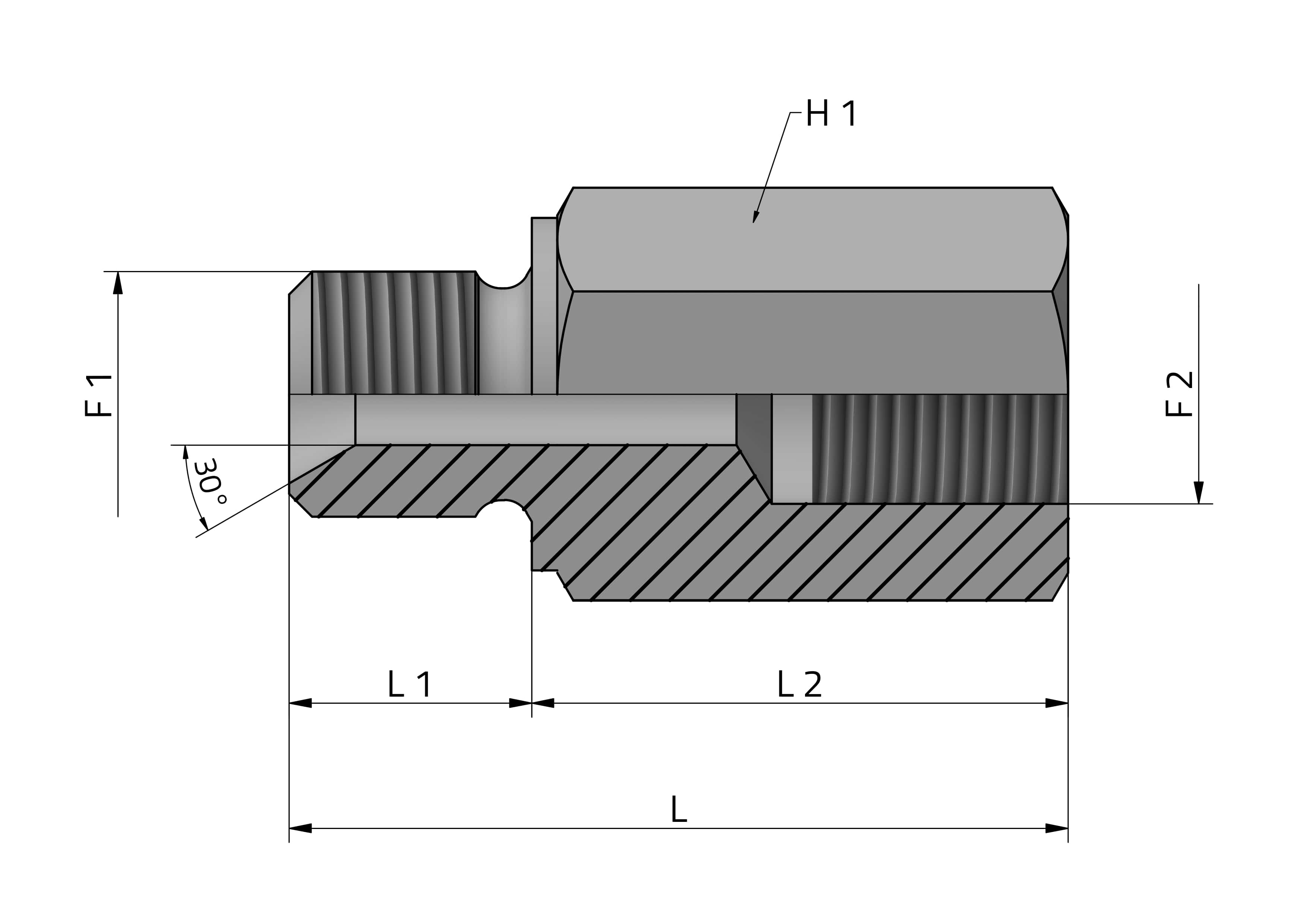 ADAPTER MALE BSPP - Female BSPP