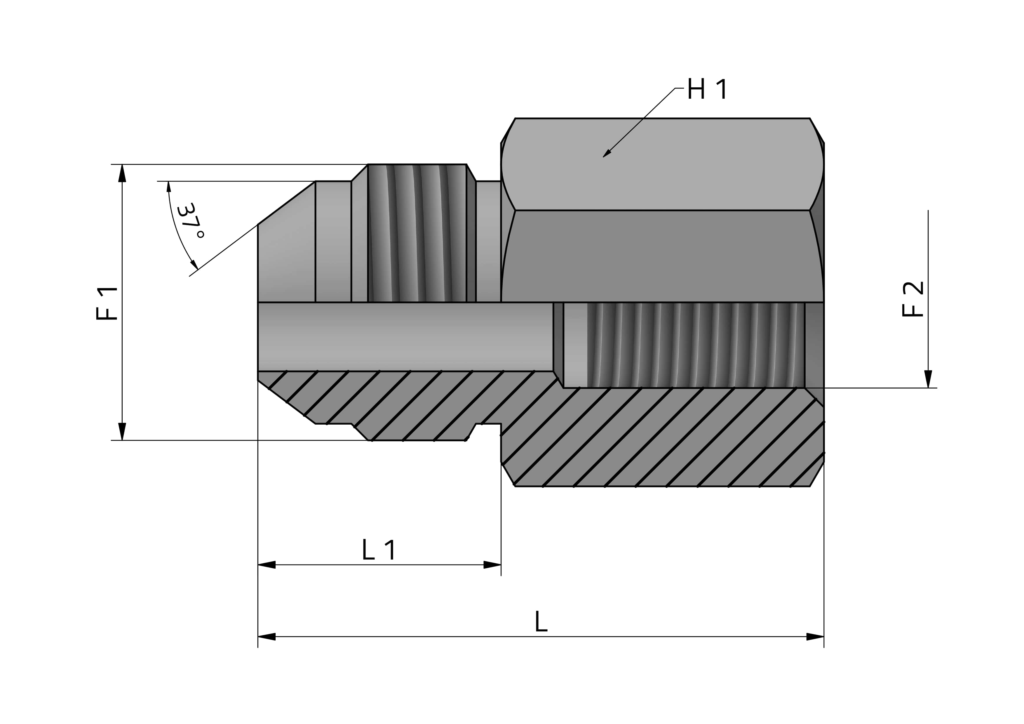 ADAPTOR MALE JIC – FEMALE BSPP