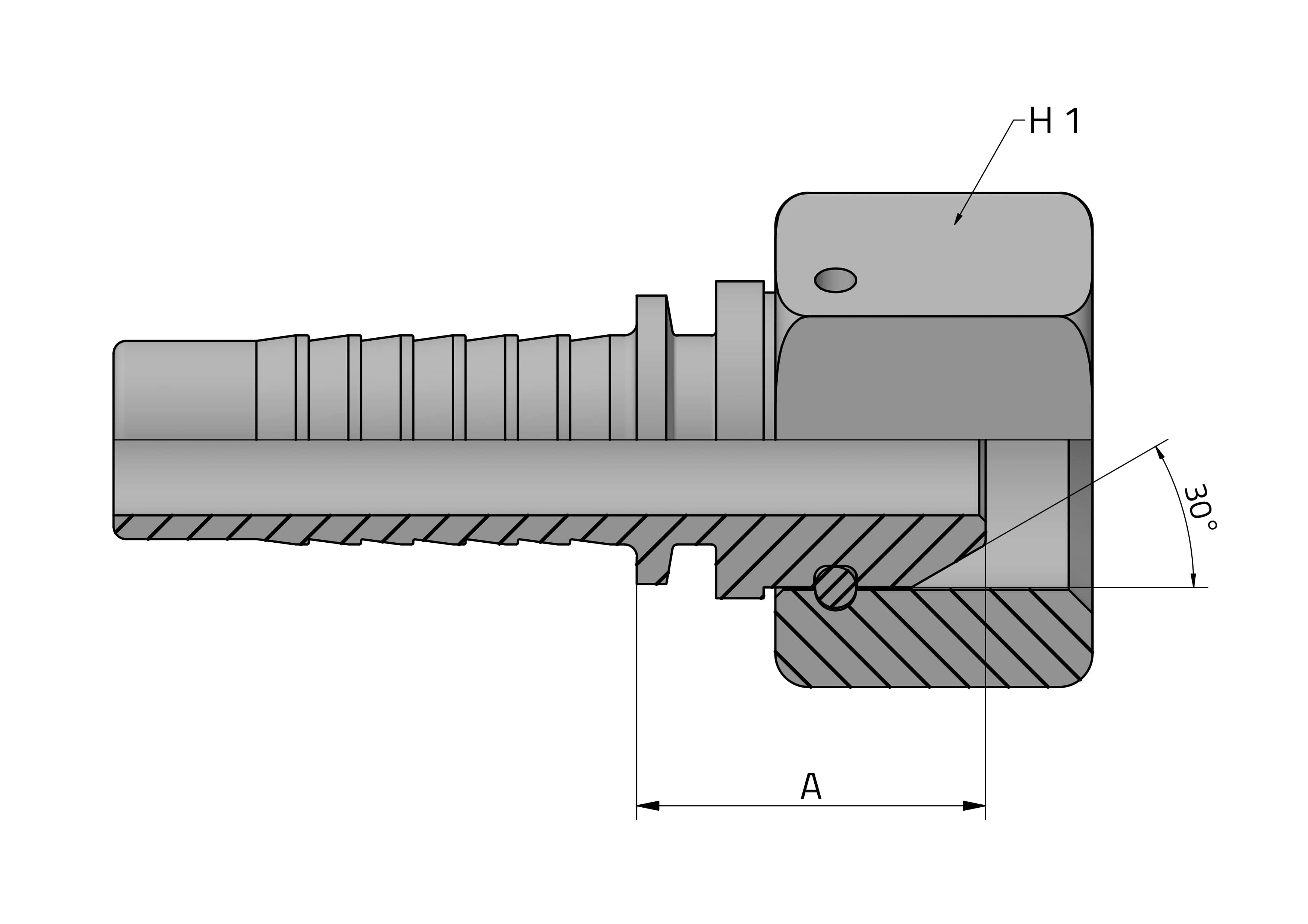 BSPP FEMALE (THRUST-WIRE NUT)