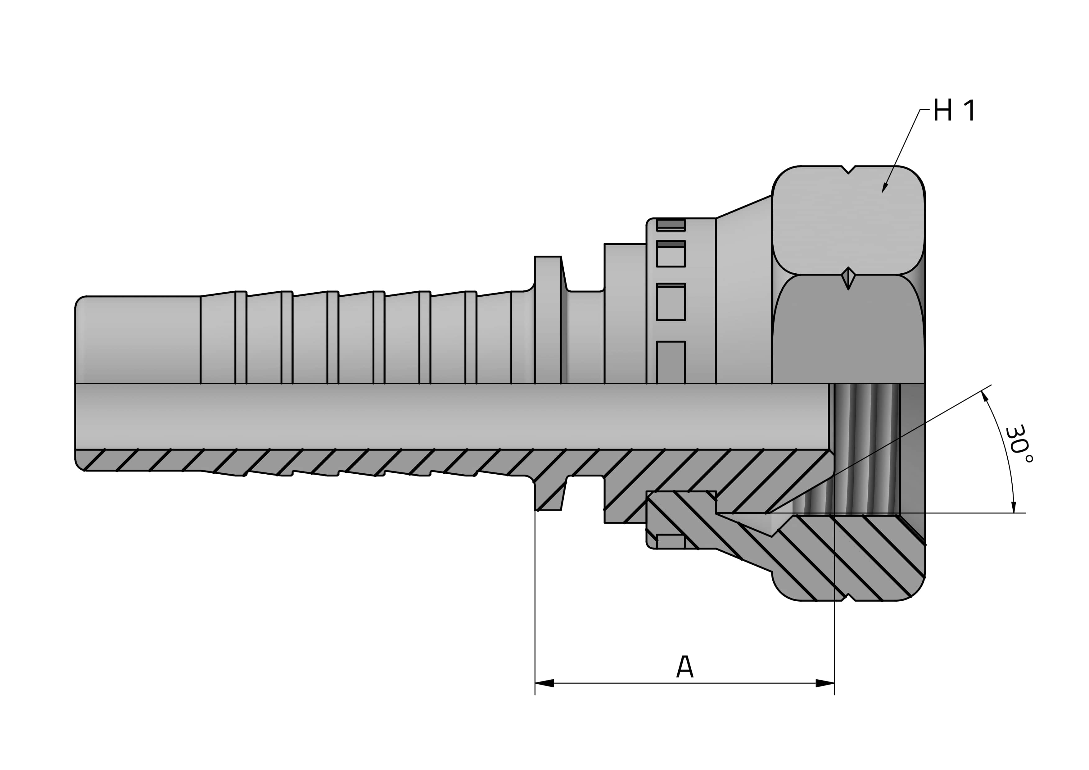 METRIC FEMALE - 60° CONE
